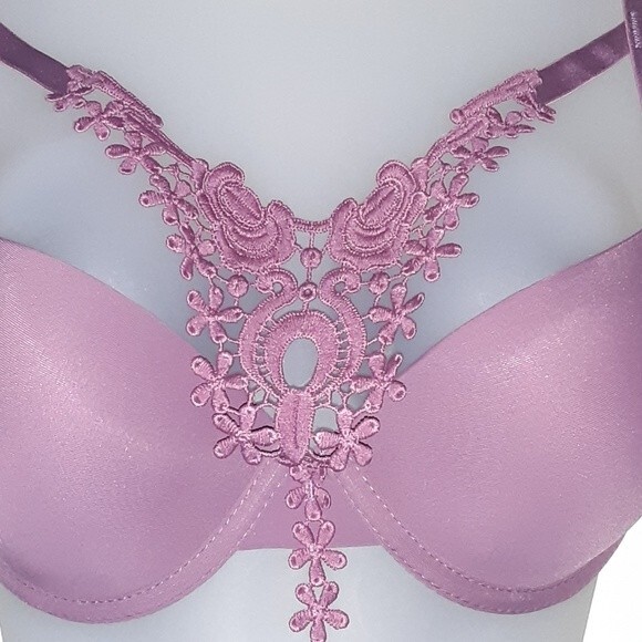 Youmita Hawthorne Rose Floral Embroidery 32B Bra NWT - Picture 6 of 7